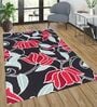 Red Floral Wool 4 ft x 6 ft Hand Tufted Carpet
