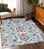 Blue Persian Wool 4 ft x 6 ft Hand Tufted Carpet