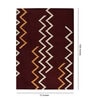 Maroon Abstract Blended Wool 6 ft x 9 ft Hand Tufted Carpet
