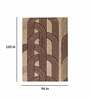 Beige Abstract Blended Wool 8 ft x 10 ft Hand Tufted Carpet