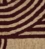 Beige Abstract Blended Wool 8 ft x 10 ft Hand Tufted Carpet