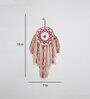 Red Wool and Cotton Cobweb Bee Dreamcatcher