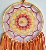 Red Wool and Cotton Mandala Dreamcatcher