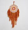 Red Wool and Cotton Mandala Dreamcatcher