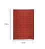 Red Wool Cotton Machine Embroideryed Machine Woven 9 x 6 Feet Dhurrie