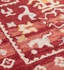 Red Wool Floral 4 x 6 Feet Hand Tufted Carpet