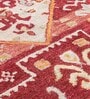 Red Wool Floral 4 x 6 Feet Hand Tufted Carpet