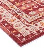 Red Wool Floral 4 x 6 Feet Hand Tufted Carpet