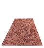 Red Floral Wool 5 ft x 7 ft Hand Tufted Carpet
