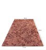 Red Floral Wool 5 ft x 7 ft Hand Tufted Carpet