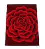Red Floral Wool 5 ft x 7 ft Hand Tufted Carpet