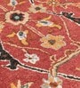 Red Persian Wool 6 ft x 6 ft Hand Tufted Round Carpet