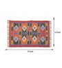 Red Wool & Jute Geometric 108 x 72 Inches Hand Woven Dhurries