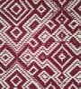 Red Geometric Wool 5 ft x 7 ft Hand Woven Carpet