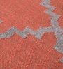 Red Wool & Jute Abstract 60 x 36 Inches Hand Woven Dhurries