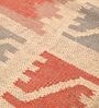 Red Wool & Jute Traditional 72 x 48 Inches Hand Woven Dhurries