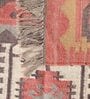 Red Wool & Jute Abstract 72 x 48 Inches Hand Woven Dhurries