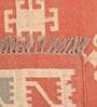 Red Wool & Jute Traditional 96 x 60 Inches Hand Woven Dhurries