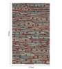 Red Abstract Pattern Hand Tufted Wool Carpet 8 x 5 feet