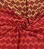 Red Geometric 300 TC Cotton Double Bed Cover with 2 Pillow Covers