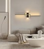 Reed 600mm Dual Spot Wall Light Black Body Modern Decorative Wall Lamp for Living Room Bedroom Hallway