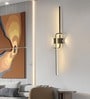 Reed 600mm Dual Spot Wall Light Black Body Modern Decorative Wall Lamp for Living Room Bedroom Hallway