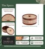 Reed Roti Box | Wooden Casserole Chapati Box