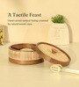 Reed Roti Box | Wooden Casserole Chapati Box