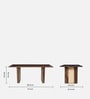 Reed Sheesham Wood 6 Seater Dining Set In Provincial Teak Finish