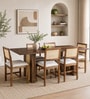 Reed Sheesham Wood 6 Seater Dining Set In Provincial Teak Finish