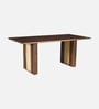 Reed Sheesham Wood 6 Seater Dining Table In Provincial Teak Finish