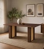Reed Sheesham Wood 6 Seater Dining Table In Provincial Teak Finish