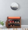Tobaj Sheesham Wood Shoe Rack With Seating in Scratch Resistant Rustic Teak Finish