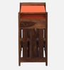 Tobaj Sheesham Wood Shoe Rack With Seating in Scratch Resistant Rustic Teak Finish