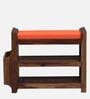Tobaj Sheesham Wood Shoe Rack With Seating in Scratch Resistant Rustic Teak Finish