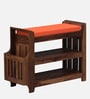 Tobaj Sheesham Wood Shoe Rack With Seating in Scratch Resistant Rustic Teak Finish