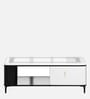 Refined Marble Top Coffee Table in White Colour With Drawer