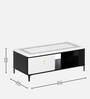 Refined Marble Top Coffee Table in White Colour With Drawer