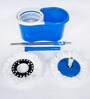 Reflection 360 Degree Rotating Blue 5500 ML Magic Spin Mop with 2 Microfibre Mop Heads & 4 Wheels