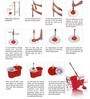 Reflection Red Easy Magic Floor Mop 360  with Plastic Dryer