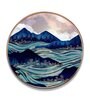 Reflection Rendezvous Blue Canvas Framed Wall Plates