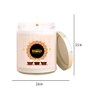 Refreshing Rose Aroma White Wax Scented Candles With Ganesha Idol