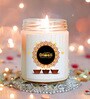 Refreshing Rose Aroma White Wax Scented Candles With Ganesha Idol