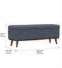 Regal  Fabric Luxury Storage Ottoman Ottoman in Blue Linen Colour