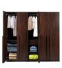 Regal 5 Door Wardrobe With Mirror in Walnut Finish