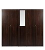 Regal 5 Door Wardrobe With Mirror in Walnut Finish