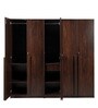 Regal 5 Door Wardrobe With Mirror in Walnut Finish