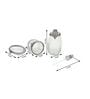 Regal Brass Accents Bathroom Set in Antique Silver Finish
