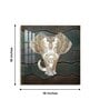 Regal Elephant Portrait Glass Finish Square Wall Art