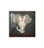 Regal Elephant Portrait Glass Finish Square Wall Art